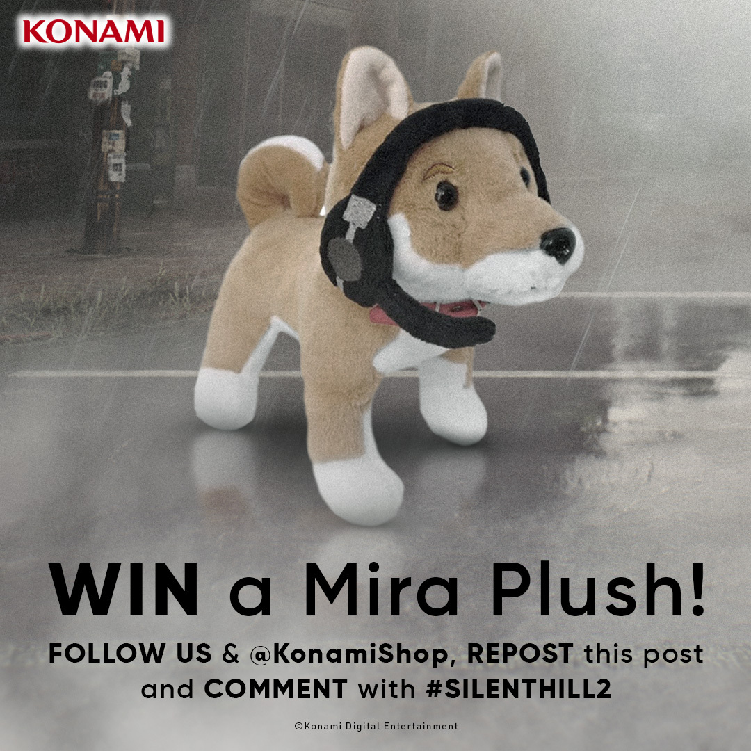 KONAMIUK's tweet image. #WIN one of four SILENT HILL Mira plushies! 🐶

To enter:
➕ Follow us &amp;amp; @KonamiShop
🔁 Repost this
💬 Comment with #SILENTHILL2

#Giveaway closes 23:59 UTC on 31st October. Good luck!

T&amp;amp;Cs: konami.com/games/eu/en/to…