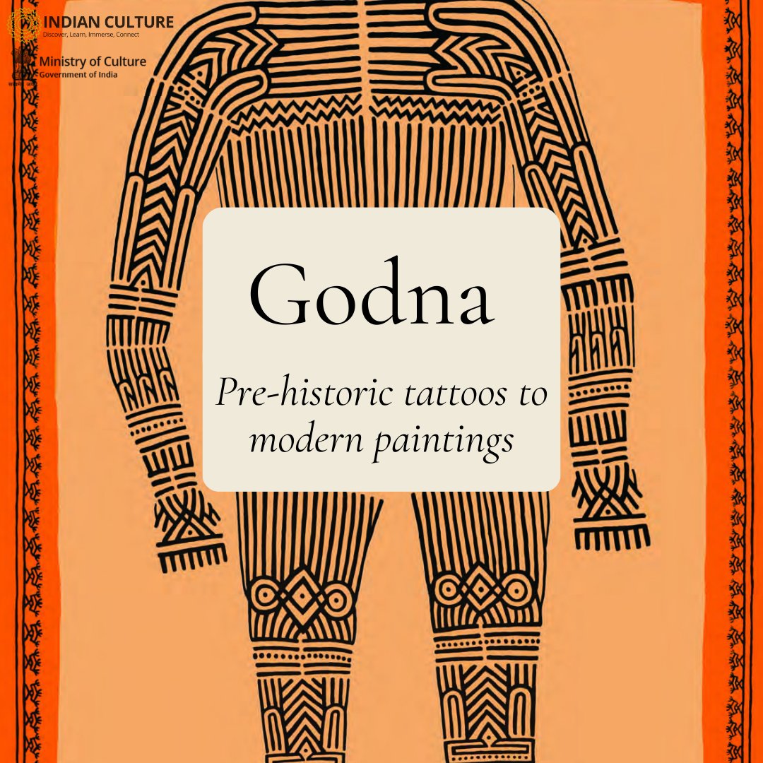 _IndianCulture's tweet photo. Godna is an age-old tattoo art tradition in India. Modernisation has influenced the Godna art and artists to a great extent.
Discover more at https://t.co/gSQIs2Mvys
#godna #tattoo #godnaart #traditionaltattoo #modernart #painting #oraon #bhil #baiga #godnapainting https://t.co/W8qshL0dQi