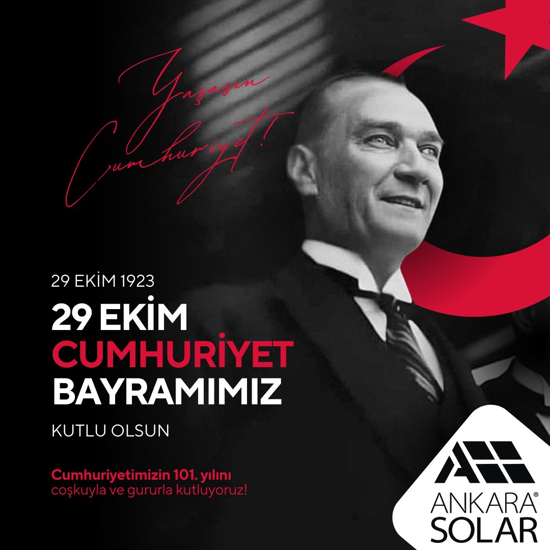 29 Ekim Cumhuriyet Bayramımız Kutlu Olsun...

Gazi Mustafa Kemal Atatürk'ün önderliğinde yazılan kurtuluş destanının gururunu, heyecanını ve bu destanın varış noktası olan Cumhuriyetimizin ilanının 101. yıldönümünü büyük bir coşkuyla kutluyoruz.

#29ekim #cumhuriyet