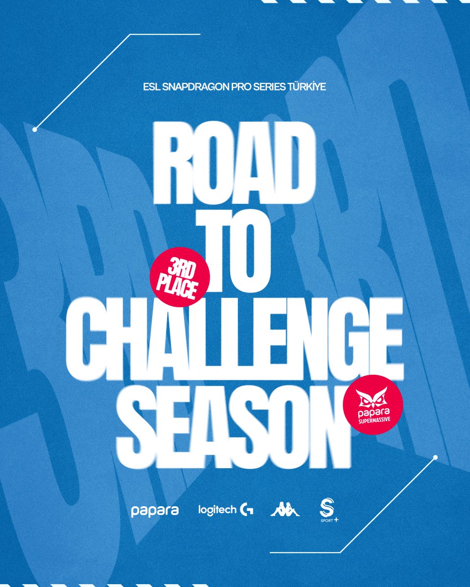 supmassgg's tweet image. Mobile Legends: Bang Bang takımımız dün tamamlanan ESL Snapdragon Pro Series Türkiye’nin açık elemelerini 3. tamamlayarak Challenge Season’a katılmaya hak kazandı. 🥳

Hedef daima zirve, Ocak’ta görüşürüz! 🔥