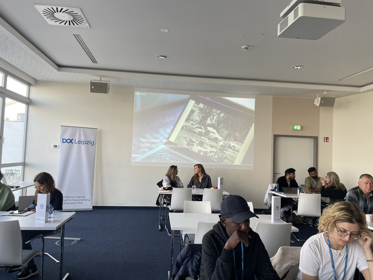 Y aquí estamos!!! Después de haber ganado el <a href="/CNTVChile/">CNTVChile</a> la semana pasada, buscando coproductores para la versión internacional del #ExpedienteLetelier en Dok Leipzig  💪🏼 un nuevo proyecto de <a href="/laventanacine/">La Ventana Cine</a>