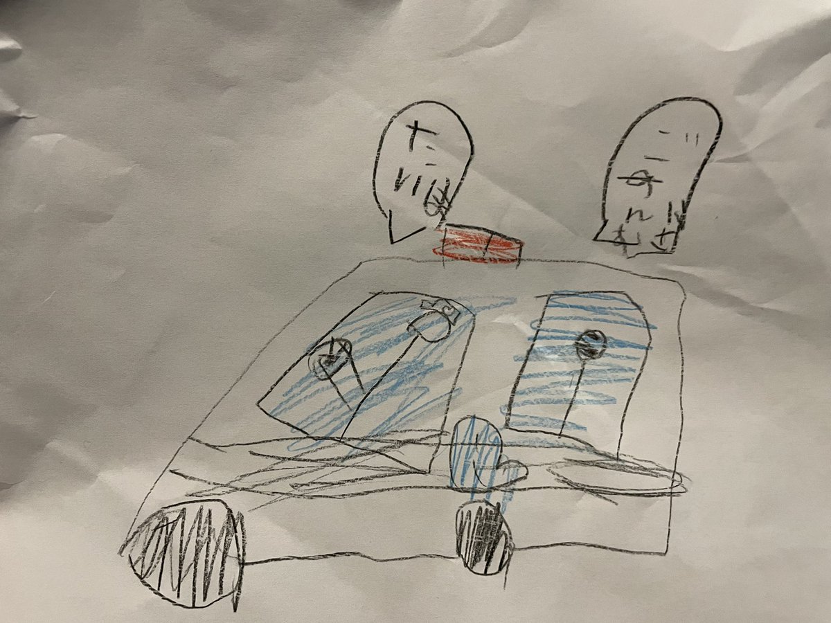 5歳娘氏が描いた1p漫画、「たいほ」 「ごめんなさい」。味わい深い・・・ 