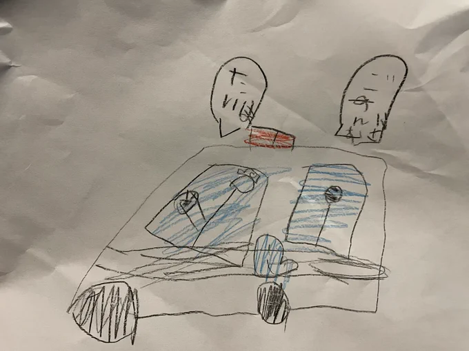 5歳娘氏が描いた1p漫画、「たいほ」 「ごめんなさい」。味わい深い・・・ 