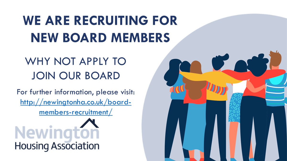 NewingtonHA's tweet photo. WE ARE STILL RECRUITING FOR NEW BOARD MEMBERS!

To request a recruitment pack, please email a.kerr@newingtonha.co.uk or by phoning 028 9074 4055.

For further info. please visit: https://t.co/EutFthhIEp

Closing Date: Monday, 11th November at 5:00pm. https://t.co/PyFr8IHGrw