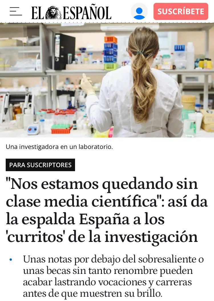 Oficina Española de Integridad en Investigación (@ointegridadesp) on Twitter photo ¿Testimonios no excelentes?
“Tuve una media de 6,5…”
“La tesis me la hice trabajando en una academia”
“Nos estamos quedando sin clase media científica”
Interesantes reflexiones gracias a <a href="/MarcosDoGo/">Marcos Domínguez</a>
elespanol.com/ciencia/202410… ¿Testimonios no excelentes?
“Tuve una media de 6,5…”
“La tesis me la hice trabajando en una academia”
“Nos estamos quedando sin clase media científica”
Interesantes reflexiones gracias a <a href="/MarcosDoGo/">Marcos Domínguez</a>
elespanol.com/ciencia/202410…