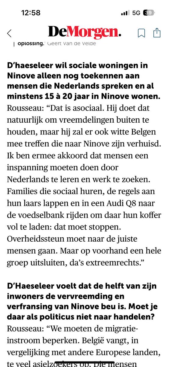 Discussies in Gent, allemaal goed en wel. Véél erger dan (g)een coalitie sluiten met een rechtse democratische partij zijn uitspraken van de voorzitter van <a href="/vooruit_nu/">Vooruit</a>. De verworpenen der aarde zijn enkel nog goed voor plat populistisch gezwets. Quo vadis socialistische vrienden?