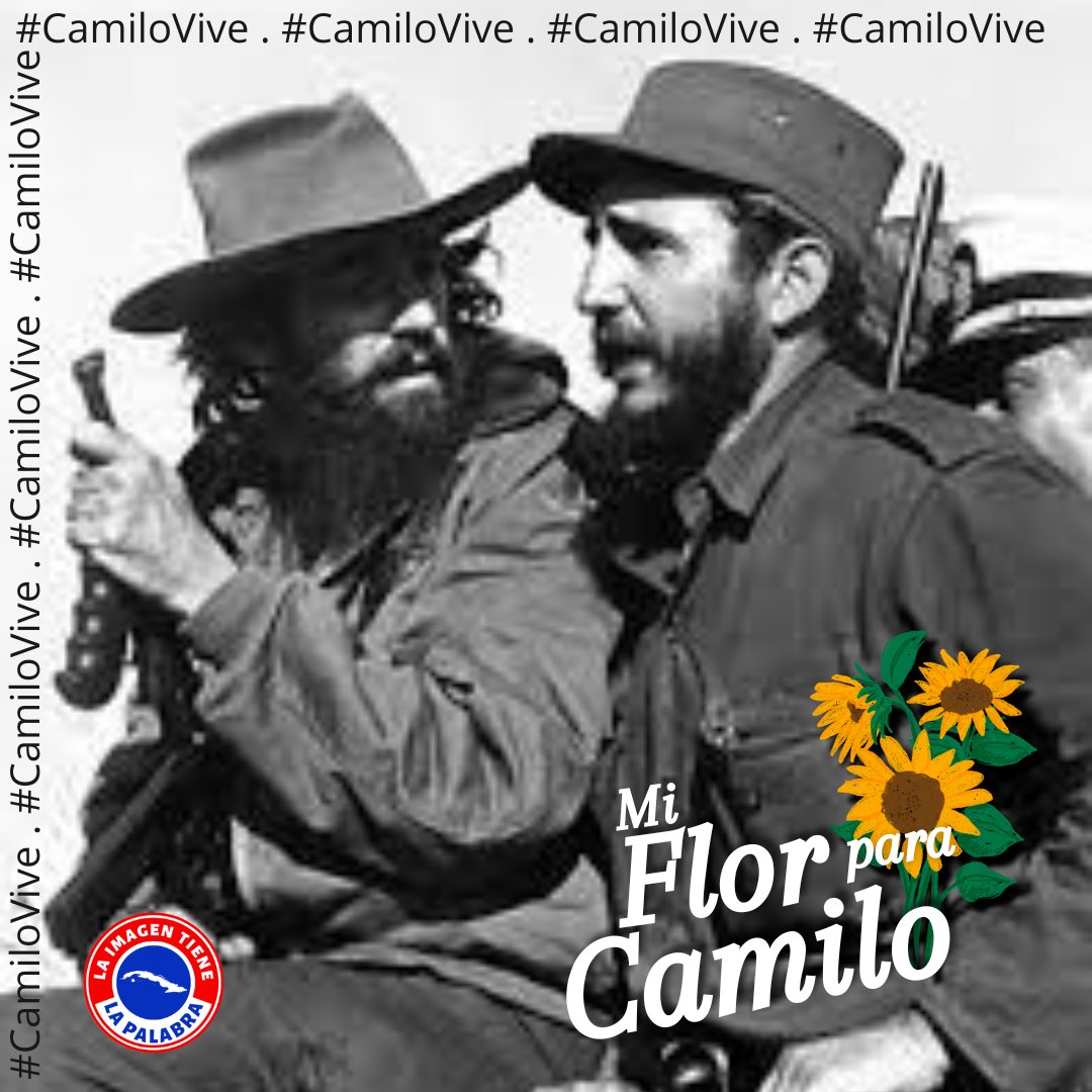Giro5O's tweet photo. Para el Señor de la Vanguardia, el Comandante Camilo Cienfuegos, nuestro eterno homenaje. #ElPuebloDeCamilo #IslaRebelde #CamiloVive https://t.co/Bj8yTOus3y