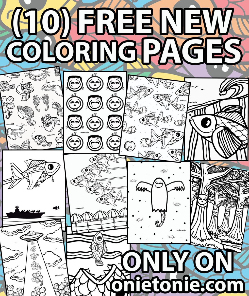 onietonie_'s tweet image. 10 NEW FREE Coloring pages are available on onietonie.com! Select ‘Fit to page’ option when printing for best layout. #onietonie #coloringbookpage
