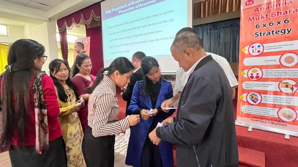 NISHTHA_CPHC's tweet photo. NISHTHA supported #Meghalaya in a one-day Training of Trainers (TOT) on the Anemia Mukt Bharat program! Participants included MCH officers from all districts and officials from the Social Welfare Department. Together, we’re working towards a healthier, anemia-free future! https://t.co/he0KYp0oVM