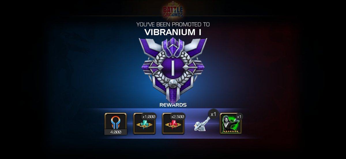 Well shit.... didn't see that coming.  Still 2500 piints off the titan crystal but first time getting to the GC.
#BATTLEGROUNDS #MCOC #Marvel