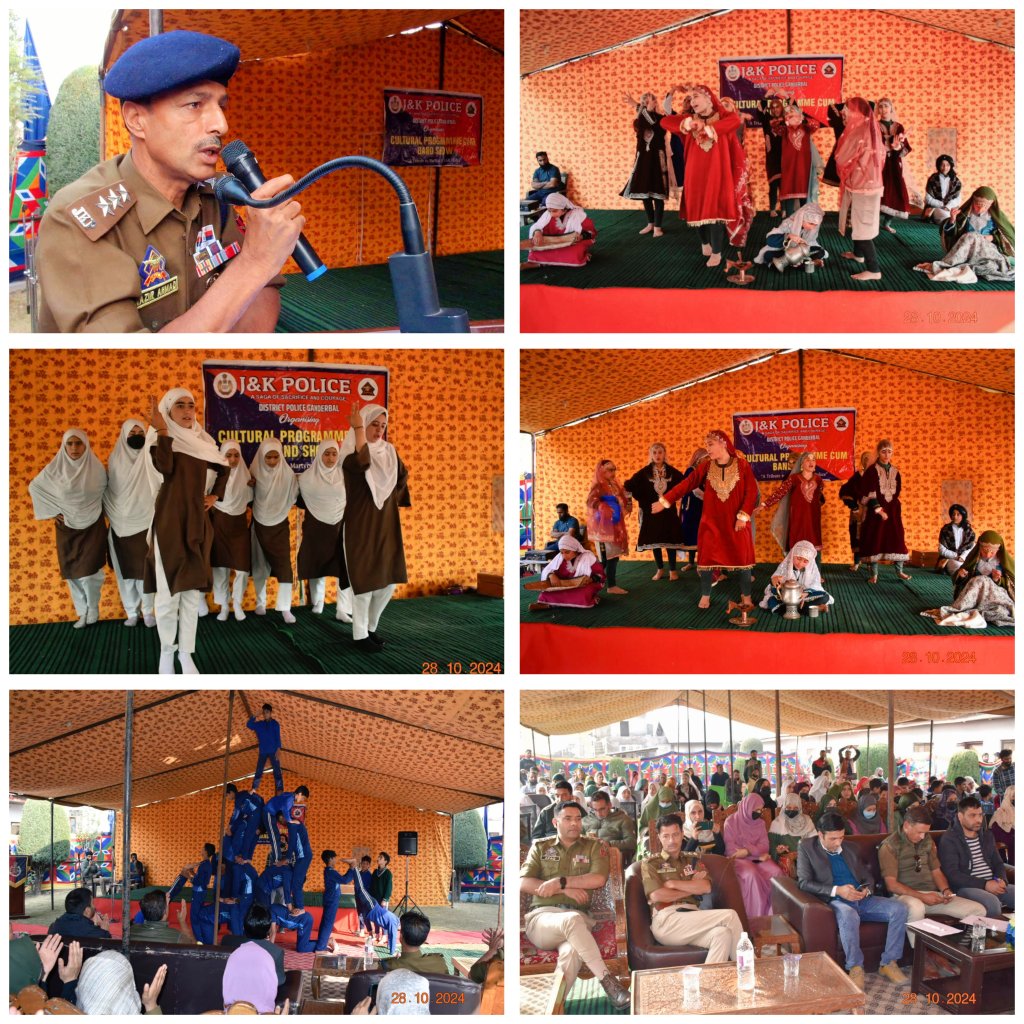 Gbl_Police's tweet image. In the loving Memory of #JKPoliceMartyrs, #GanderbalPolice today organised multi-dimensional #CulturalProgrammes &amp;amp; #BandShow at DPL Ganderbal in which School Students &amp;amp; Artists participated with huge fervour and enthusiasm.
 @JmuKmrPolice 
@KashmirPolice 
@wasimq