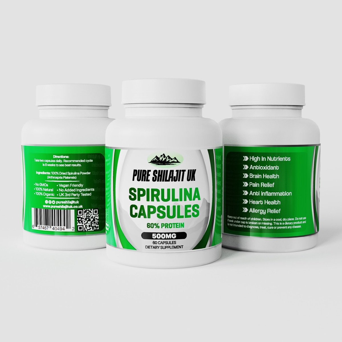 PureShilajitUK's tweet image. Pure Shilajit UK Extract Capsules - Spirulina 💚 #PureShilajitUK #Spirulina #Shilajit #NaturalNourishment #DailySupport