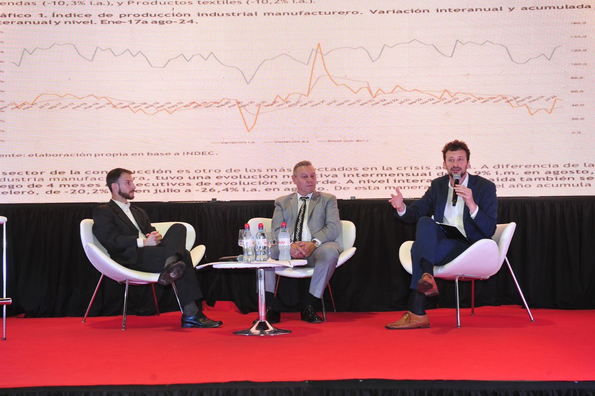congresopymes's tweet photo. @BercovichPablo, director de la consultora Marca PyME; @martinkalos , responsable del área económica de Marca PyME y director de EPyCA Consultores; y @danielorosato , presidente de Industriales Pymes Argentinos, en la presentación del #InformeIPA en el 5to Congreso Industrias https://t.co/PDwUix9l6C