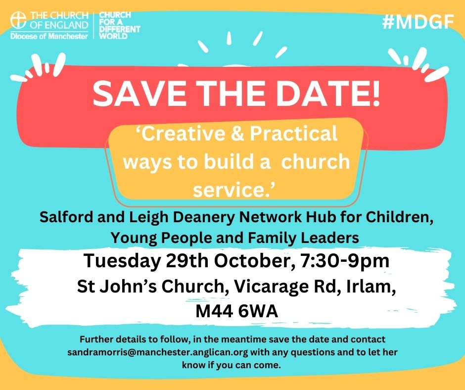Hi, one last quick reminder that it's our S &amp; L Deanery Hub 7.30pm tomorrow evening at St. John's Irlam. Come along to hear and share ideas about how we can make parts of our services more accessible for all. Looking forward to seeing many of you there. Blessings Sandra