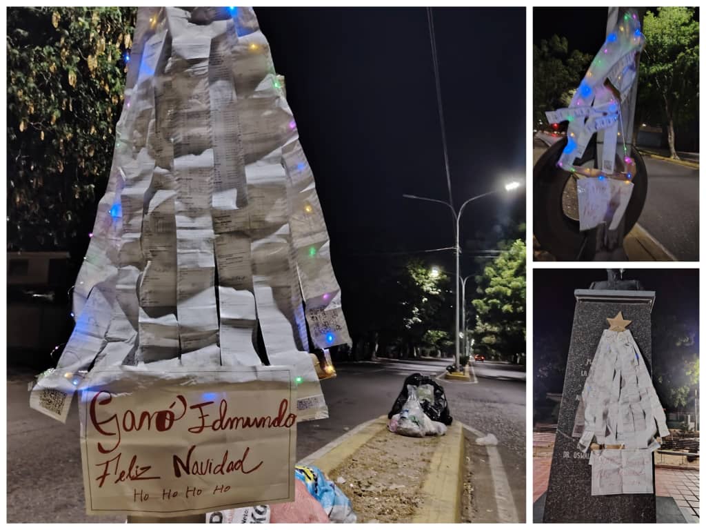 A 90 días del 28J, así amaneció hoy la ciudad de Coro, con arbolitos de actas que recuerdan el contundente triunfo de Edmundo González Urrutia <a href="/EdmundoGU/">Edmundo González</a> #28Octubre