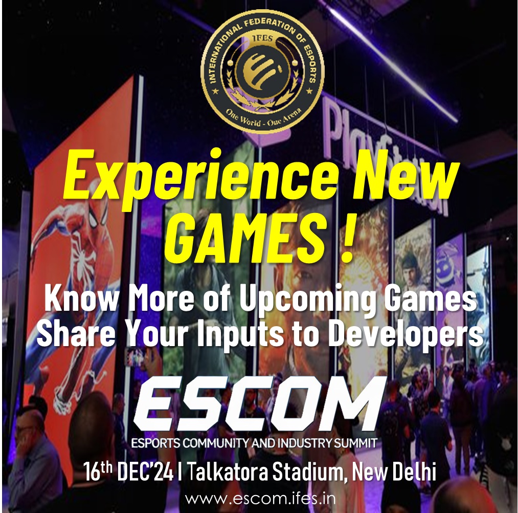 ESCOMglobal's tweet image. At the 𝐄𝐒𝐂𝐎𝐌, attendees can experience the latest games firsthand and provide valuable feedback to developers. 

Stay tuned for more updates! 🌍
Visit: escom.ifes.in

#EsportsWorldCup #escom #ifes #meity #dst #esports #esport #mobilegaming