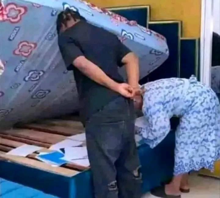 My mom helping me look for my Crypto seed phrase password.