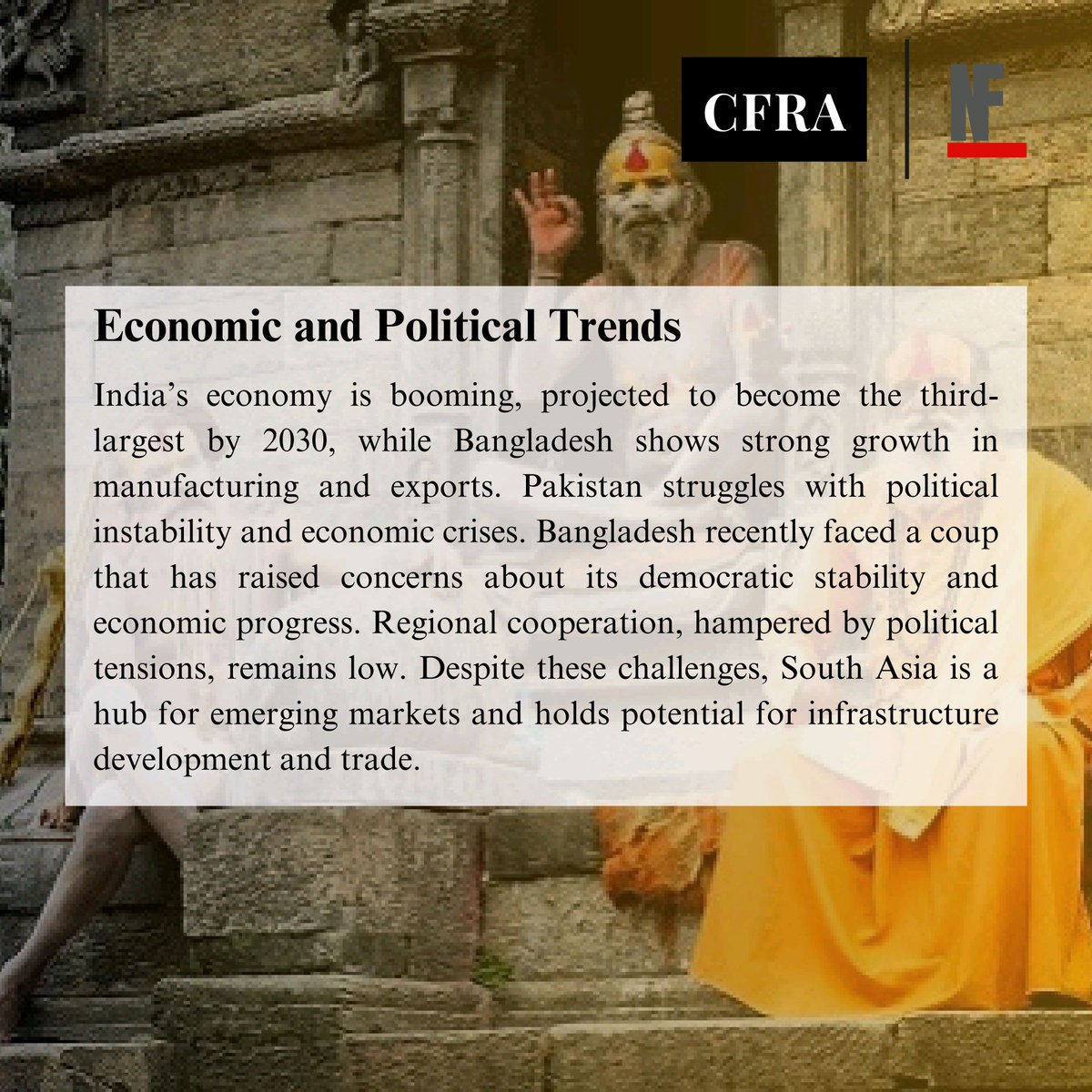 cfra_official's tweet photo. Unpacking South Asia's dynamics, one perspective at a time. Join us for timely updates and in-depth analyses – stay informed with CFRA's South Asia Monitor.
#cfra #thinktank #foreignpolicy #internationalrelations #southasia #geopolitics https://t.co/0T4LnvKutX