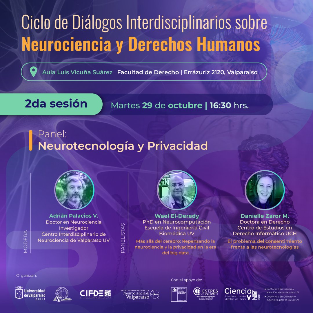 Luis Villavicencio Miranda (@lvillavicenciom) on Twitter photo Mañana martes 16:30 2a sesión Ciclo de Diálogos Interdisciplinarios sobre Neurociencia y Derecho en <a href="/DerechoUV/">Derecho Universidad de Valparaíso</a>. Exponen Wael El-Deredy y <a href="/Danizamira/">Dani Zaror Miralles</a>. Organizan <a href="/cifdeuv/">CIFDE</a> <a href="/CINValparaiso/">CINValparaiso</a> con apoyo <a href="/min_ciencia/">Ministerio de Ciencia</a>, <a href="/SeremiCienciaC/">Seremi Ciencia Macrozona Centro</a> <a href="/InvestigandoUV/">Investigando UV</a> Inscripcion: docs.google.com/forms/d/1v3B39… Mañana martes 16:30 2a sesión Ciclo de Diálogos Interdisciplinarios sobre Neurociencia y Derecho en <a href="/DerechoUV/">Derecho Universidad de Valparaíso</a>. Exponen Wael El-Deredy y <a href="/Danizamira/">Dani Zaror Miralles</a>. Organizan <a href="/cifdeuv/">CIFDE</a> <a href="/CINValparaiso/">CINValparaiso</a> con apoyo <a href="/min_ciencia/">Ministerio de Ciencia</a>, <a href="/SeremiCienciaC/">Seremi Ciencia Macrozona Centro</a> <a href="/InvestigandoUV/">Investigando UV</a> Inscripcion: docs.google.com/forms/d/1v3B39…