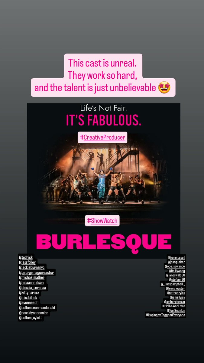 Wow. This entire company 🤩😍 <a href="/BurlesqueStage/">Burlesque The Musical</a> 
#CreativeProducer
#ShowWatch
