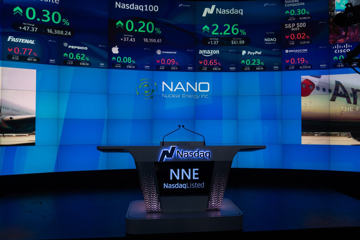 nano_nuclear's tweet photo. $NNE is blessed to announce another milestone this morning, "NANO Nuclear Energy Announces Closing of Upsized $36 Million Underwritten Offering" 

Thank you @NasdaqExchange "QUESTION TODAY - REWRITE TOMORROW" $NNE is proud to be the 1st Advanced Portable Microreactor company to be listed publicly on your growth exchange. 🙏🇺🇸⚛️ #USA

“We have worked extremely hard to establish NANO Nuclear as one of the leaders in the U.S. advanced nuclear energy market. It is incredibly gratifying to see the continued support from our current shareholder base as well as new fundamental and institutional investors in this oversubscribed financing round, which will fuel our efforts to further develop and refine our proprietary technologies,” said Jay Yu, Founder and Chairman of NANO Nuclear Energy. “With over $65 million raised in under 6 months as a public company, we are positioned to drive shareholder value and realize our vision of becoming a leading, diversified, and vertically integrated nuclear energy company.”

POWERED BY @HALEUFuel @Advanced_Fuel @NANONUKESPACE 

#NuclearEnergy #HALEU #Uranium #CleanEnergy #EnergyTransition #GreenEnergy #Growth
https://t.co/mD9eqifryK