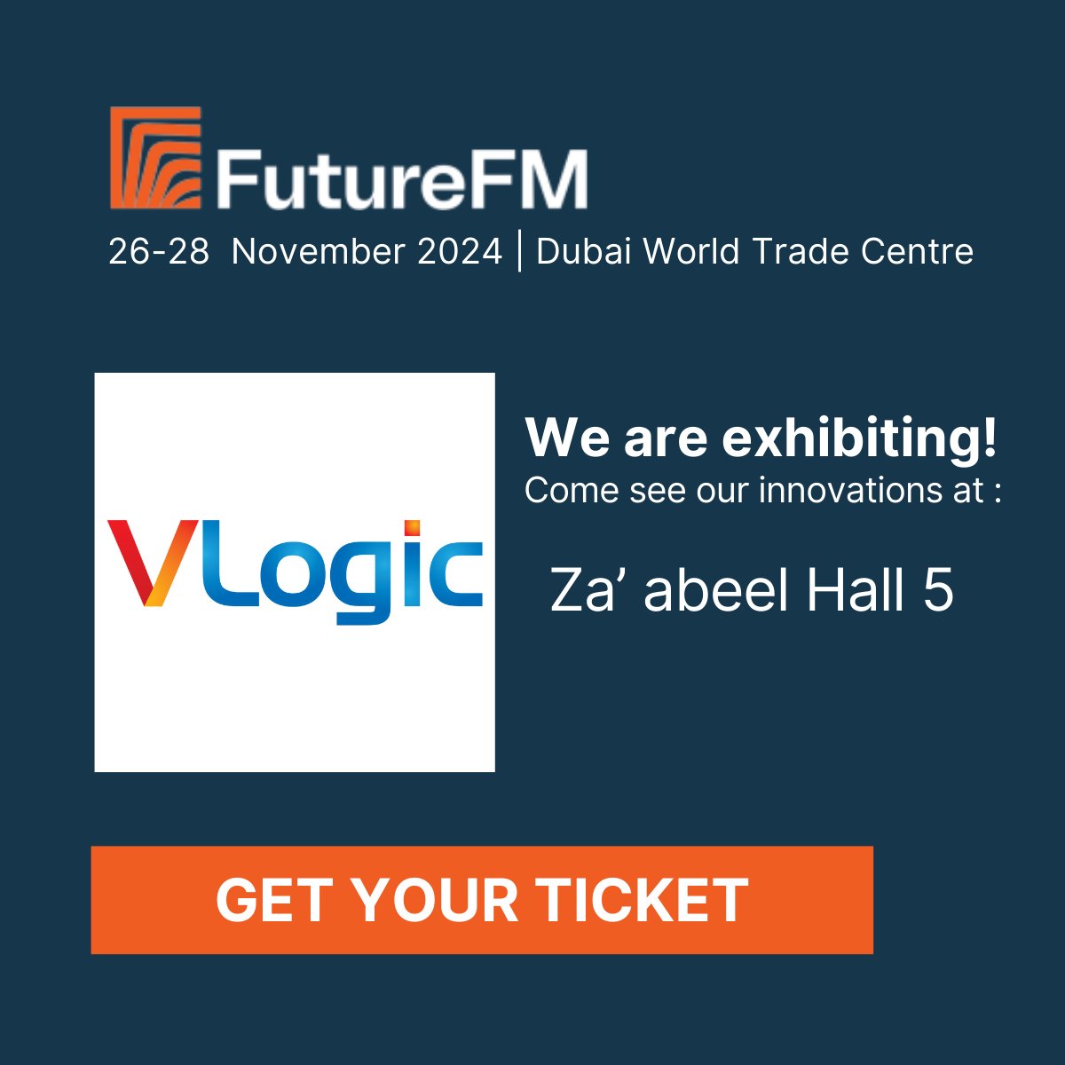 VlogicSystems's tweet image. Join us at the Dubai World Trade Centre, Za&apos;abeel Hall 5, from Nov 26-28, 2024. Save 25% on your visitor ticket!
Offer expires Nov 25, 2024.

👉 Get your ticket now shorturl.at/9YTGX

#FutureFM #FutureFM2024 #VLogicFM #VLogic