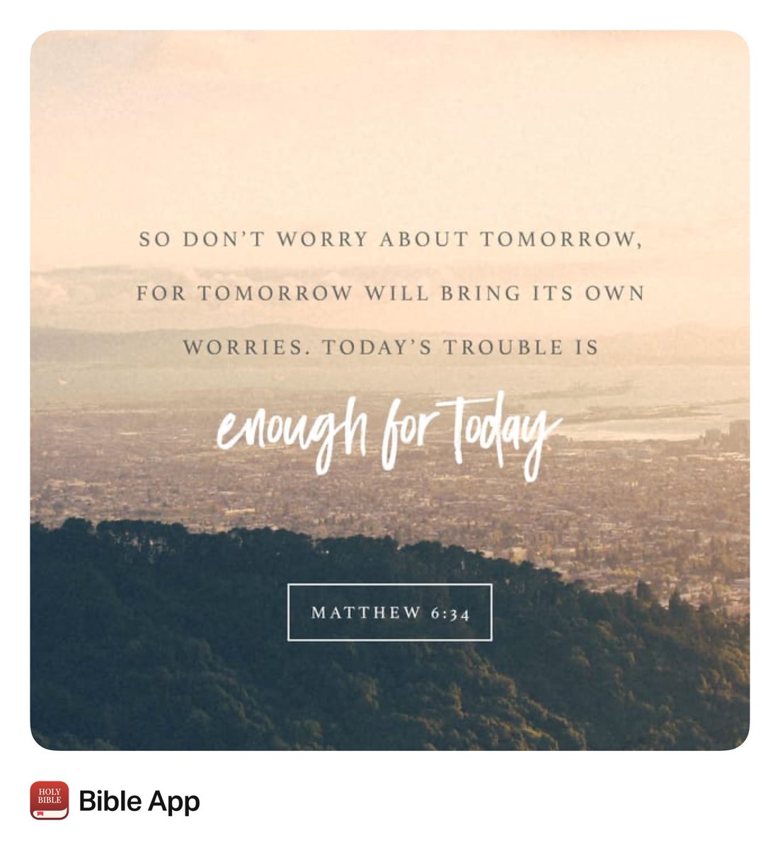 Sufficient for the day is its own trouble.