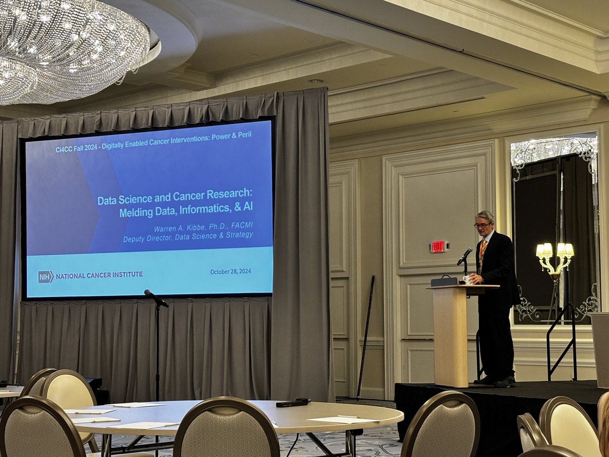 Kicking off the Cancer Center Informatics Society with the keynote address from Dr. Warren Kibbe, NCI Deputy Director for Data Science and Strategy #ci4cc24