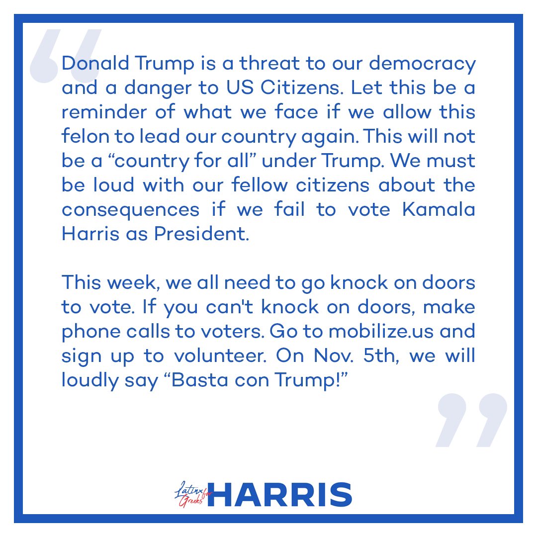 LG4Harris's tweet photo. Our response to yesterday’s hate filled rhetoric regarding Puerto Rico at Madison Square Garden. Make no mistake, we cannot allow this to continue. We ultimately hold the keys to our future familia. ¡Ponte las pilas y Pa’lante! https://t.co/Dwm4sdgco3