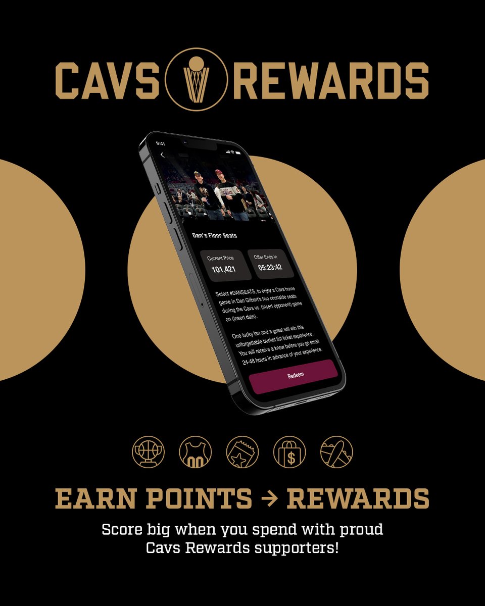 The Cleveland Cavaliers today announced the launch of their new fan engagement program, Cavs Rewards, in partnership with fan rewards platform <a href="/uptop_xyz/">Uptop</a>. The program is designed to enhance the fan experience and turn fans’ everyday purchases into unforgettable Cavaliers