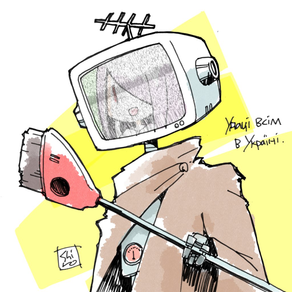 「#無言でロボットをあげる見た人もやる 」|し ろ（ 築 ５ ６ 年 ・ 心 不 全 療 養 中 ）のイラスト