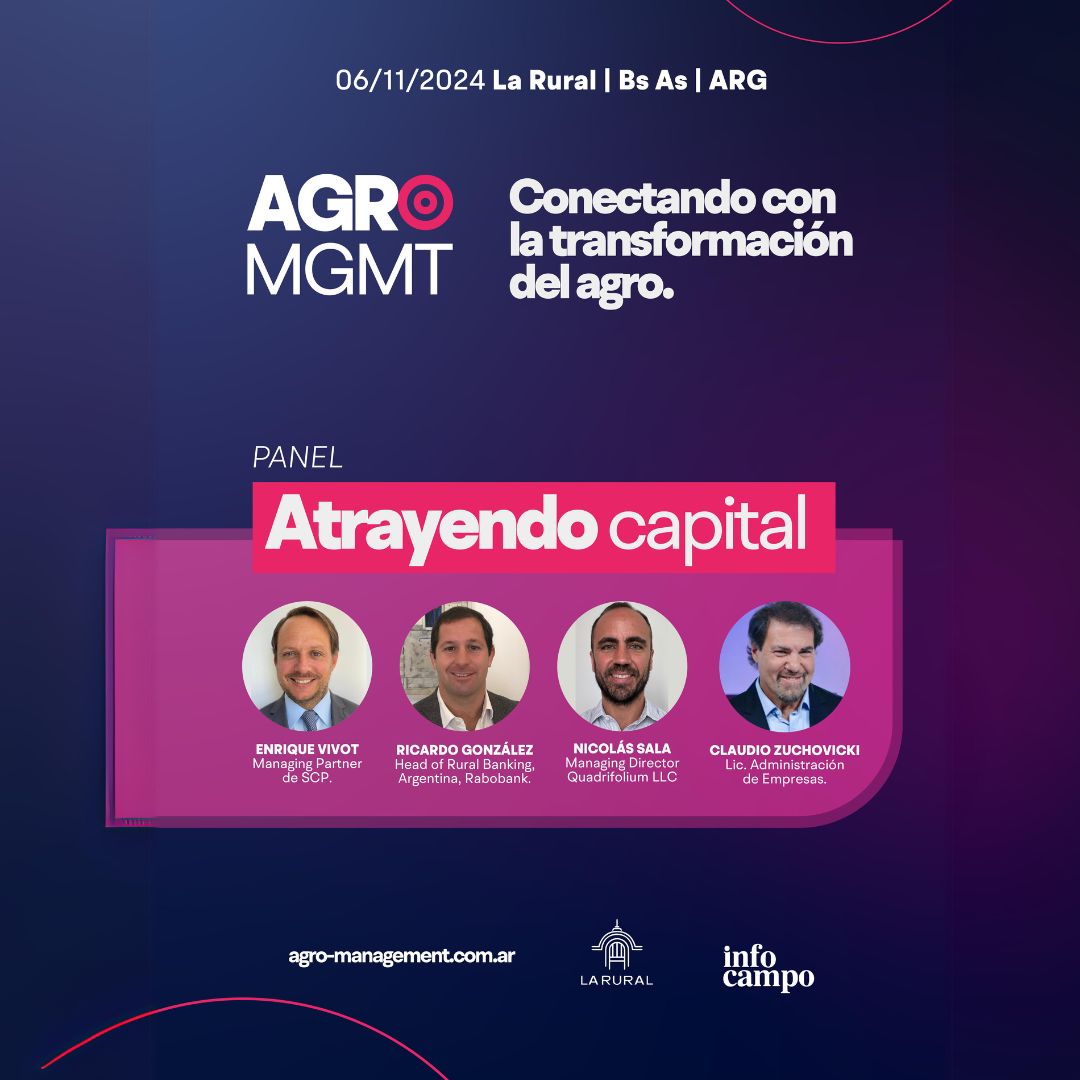 🌱✨ ¡El lanzamiento de Agromanagement se acerca! 🚜 Unite el 6 de noviembre en el Auditorio Principal de La Rural, Buenos Aires. 
Conseguí tu entrada mandándonos un mail a: ifraschina@incrementarsa.com
¡No faltes! 💼🌾 #Agromanagement