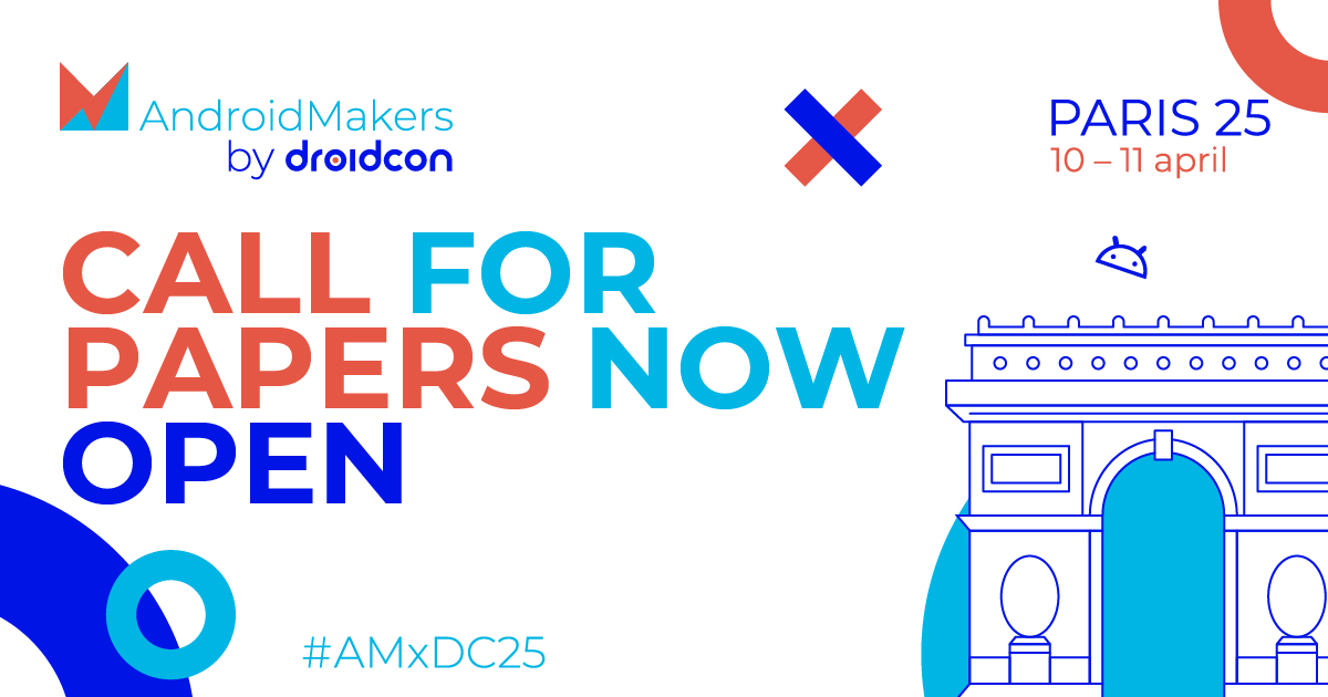 🚀 Speakers wanted for 2025! 🚀  

Our #CFP is now open until mid-February!  

🎤 Ready to take the stage and share your expertise at #AMxDC25 in Paris?  

Submit your talk ideas and explore the selection process here ➡️ sessionize.com/android-makers… #AndroidDev