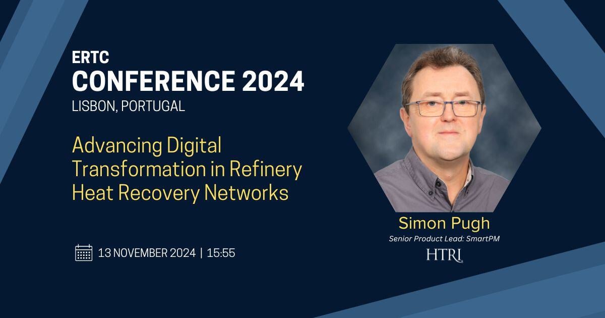 HeatTransfer's tweet image. We hope to see you at ERTC 2024! Hear Simon Pugh&apos;s informative presentation highlighting our digital transformation tool, HTRI SmartPM™. hubs.la/Q02VLm540

To find out how SmartPM can help your company, visit hubs.la/Q02VLgCC0.
#HTRI #SmartPM