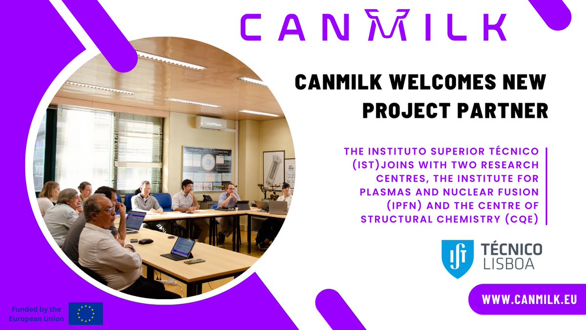 📣 We’re thrilled to announce the addition of a new project partner to the CANMILK project: Instituto Superior Técnico, the School of Engineering and Technology at the University of Lisbon.

Learn about IST’s Key Roles in CANMILK here ➡️ lnkd.in/epcxCje3
 🌍