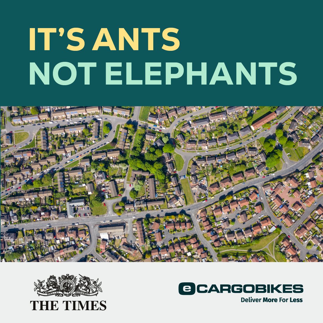 “It’s ants, not elephants,” says James FitzGerald, co-founder and MD of e-cargobikes.com. “Cargo bikes don’t work in rural Lincolnshire but they certainly do in urban conurbations.” The Times
Full article here: e-cargobikes.com/blog/89400-eca… #CargoBikes #UrbanMobility