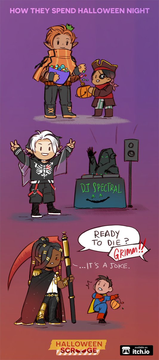 HamiltonHour's tweet image. 'tis the season to reupload #HalloweenScrooge memes 

#cozygames #halloween