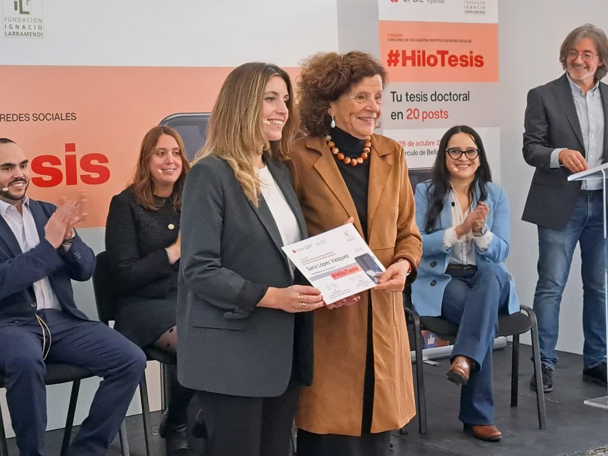 Crue Universidades (@crueuniversidad) on Twitter photo Premio #Hilotesis2024 🏆Sara López Vázquez <a href="/sara_lopez19/">Sara López Vázquez</a>, de <a href="/UVa_es/">Gabinete de Comunicación Universidad de Valladolid</a>, por su #hilotesis sobre neuroprotectores que pueden salvar recuerdos del Alzheimer Premio #Hilotesis2024 🏆Sara López Vázquez <a href="/sara_lopez19/">Sara López Vázquez</a>, de <a href="/UVa_es/">Gabinete de Comunicación Universidad de Valladolid</a>, por su #hilotesis sobre neuroprotectores que pueden salvar recuerdos del Alzheimer
