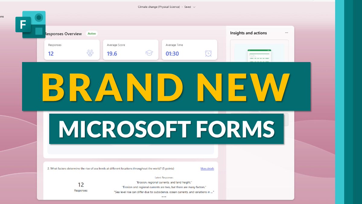 Mike Tholfsen (@mtholfsen) on Twitter photo A tutorial video showing the ALL NEW Microsoft Forms interface updates. Microsoft Forms and Quizzes just got a modern makeover and looking great 🎨 Check out the video and then give Forms a spin.
YouTube 📺 youtu.be/mtK99sSccRY?si…
#edtech #MIEExpert #MicrosoftEDU A tutorial video showing the ALL NEW Microsoft Forms interface updates. Microsoft Forms and Quizzes just got a modern makeover and looking great 🎨 Check out the video and then give Forms a spin.
YouTube 📺 youtu.be/mtK99sSccRY?si…
#edtech #MIEExpert #MicrosoftEDU
