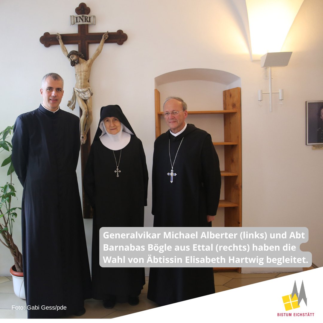 Die Schwestern der #Benediktinerinnenabtei St. #Walburg haben am Montag, 28. Oktober, Sr. #Elisabeth Hartwig OSB (58) zu ihrer #Äbtissin #gewählt.  bistum.org/mutterelisabeth
