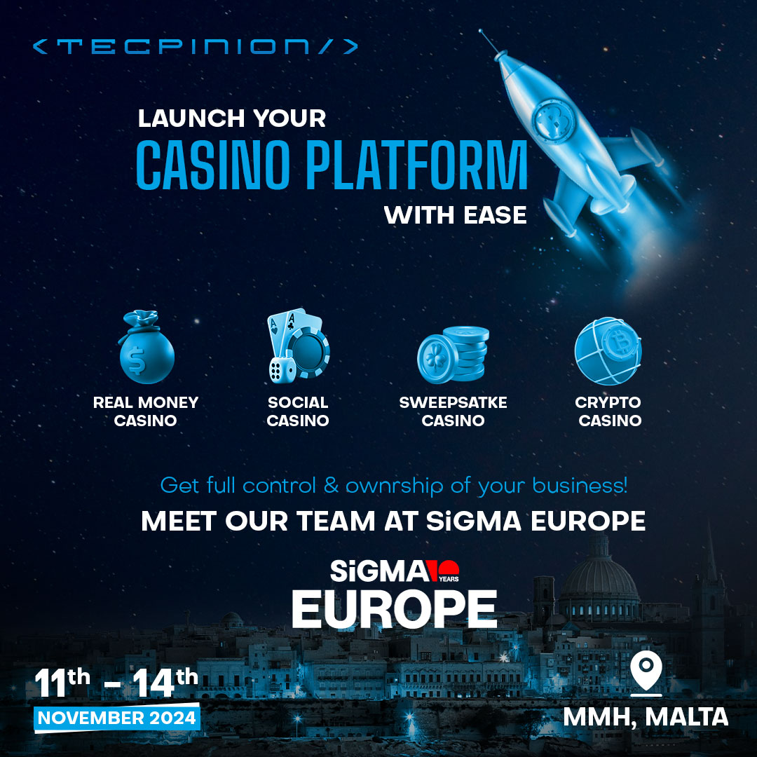 tecpinion's tweet photo. Take charge of your Casino Business! 🚀
Start with our ready platform and customize every details.
Meet our experts at @SiGMAworld_, book your meeting slot now - https://t.co/1Tmp5UxSKa
#SiGMAEurope2024 #SiGMAEurope #SiGMAMalta #SiGMAMalta2024 #SigmaWorld #Maltaweek #Tecpinion https://t.co/AhCxTnDMLX