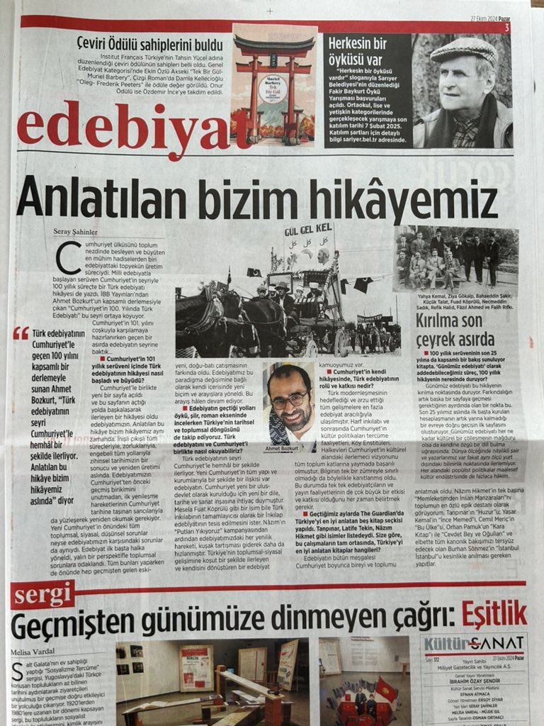 Ahmet Bozkurt (@ahtbozkurt) on Twitter photo Cumhuriyet’in 101. yılına girerken Milliyet’te sevgili Seray Şahinler’in sorularını yanıtladım…
<a href="/Seray_Sahinler/">Seray Şahinler Demir</a>
milliyet.com.tr/kultur-sanat/a… Cumhuriyet’in 101. yılına girerken Milliyet’te sevgili Seray Şahinler’in sorularını yanıtladım…
<a href="/Seray_Sahinler/">Seray Şahinler Demir</a>
milliyet.com.tr/kultur-sanat/a…