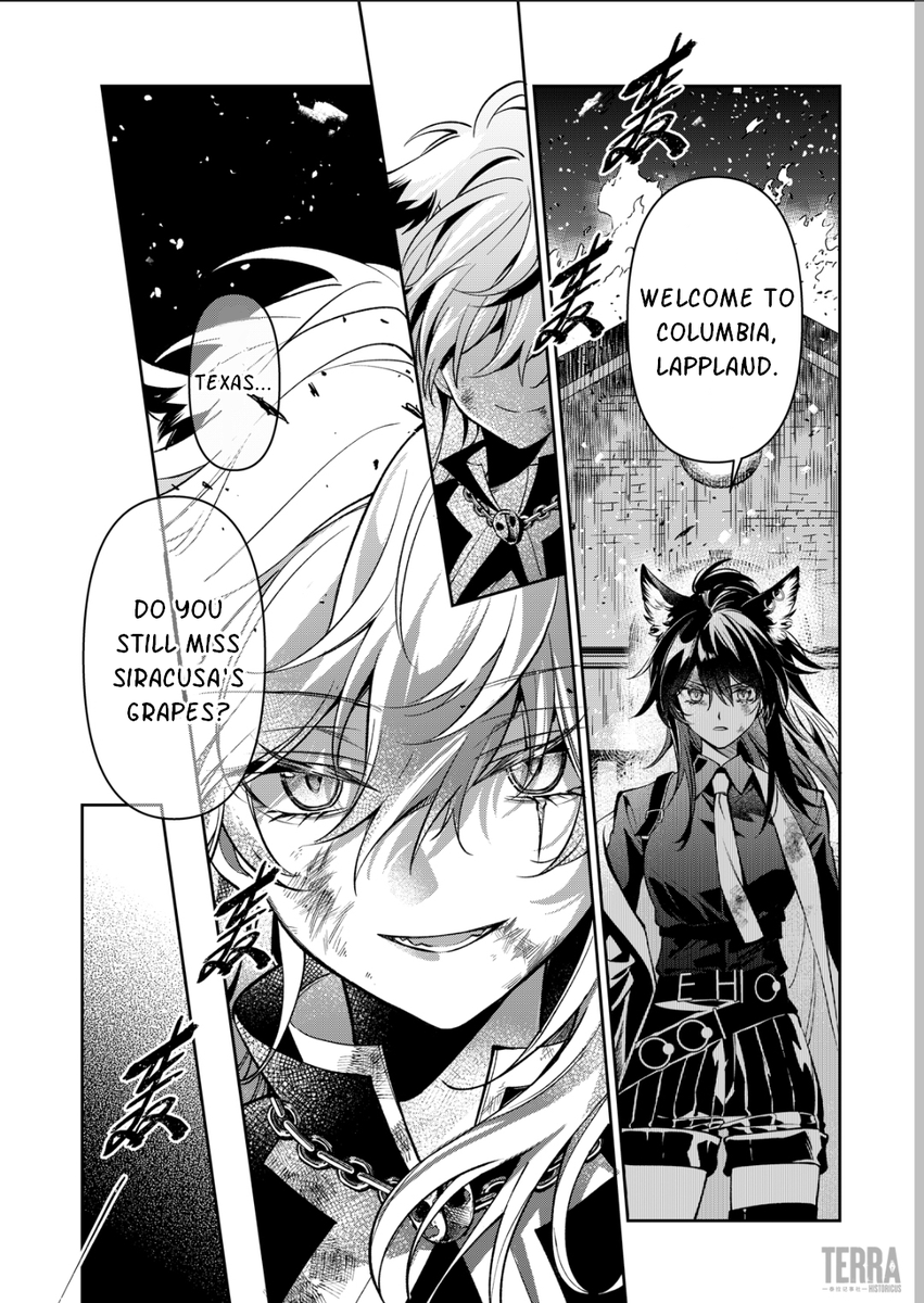 phelres's tweet photo. 浸渍; the TexLapp manga -- English Translation and typeset by me!

Please read disclaimers and will once again take down when official tl are out

Google Drive ver: https://t.co/f9Bq87GbT3
PDF ver thanks to oomf <3: https://t.co/iJWYpRBvnQ

#Arknights #明日方舟 https://t.co/5Bcy7bSYoM