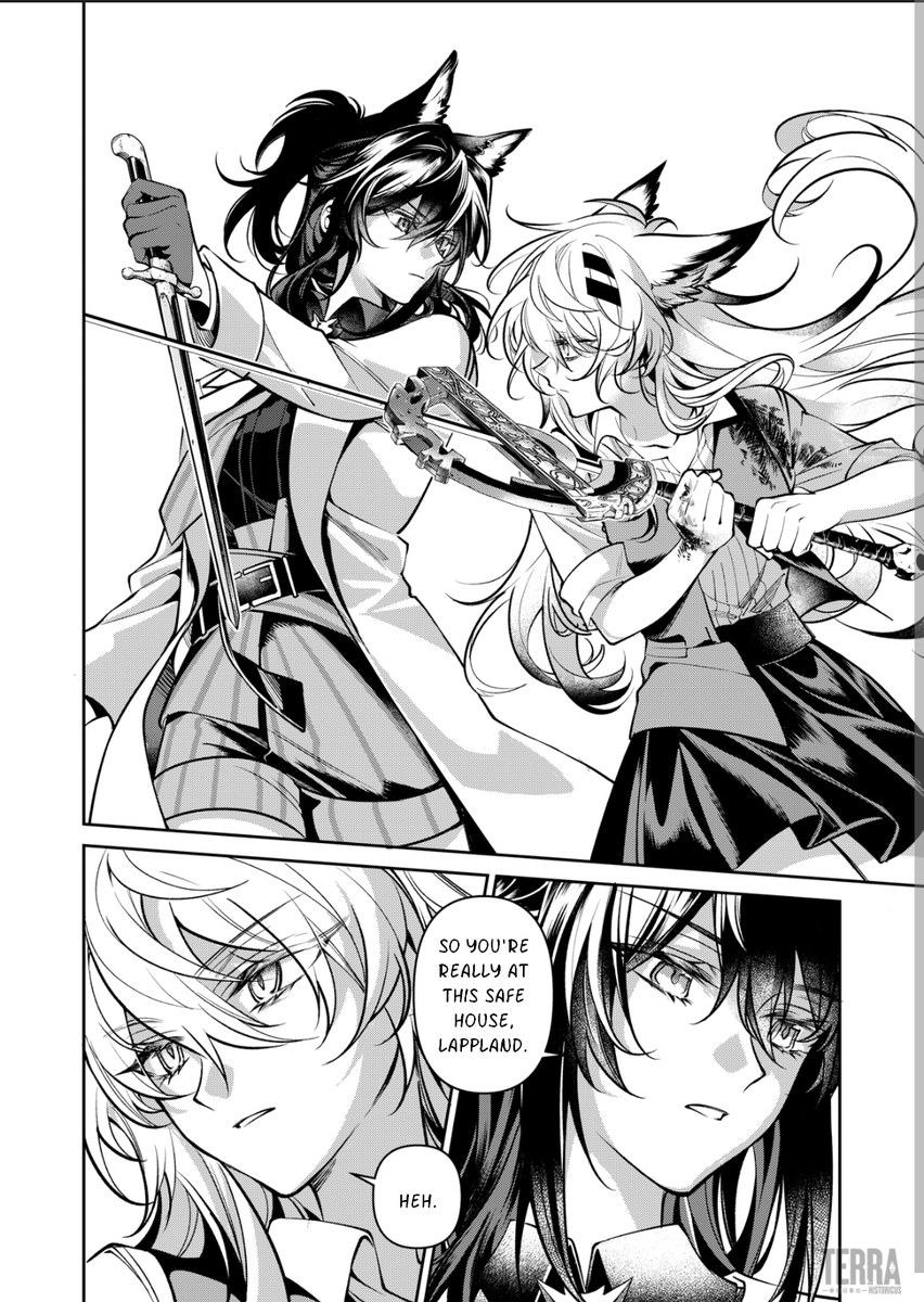 phelres's tweet photo. 浸渍; the TexLapp manga -- English Translation and typeset by me!

Please read disclaimers and will once again take down when official tl are out

Google Drive ver: https://t.co/f9Bq87GbT3
PDF ver thanks to oomf <3: https://t.co/iJWYpRBvnQ

#Arknights #明日方舟 https://t.co/5Bcy7bSYoM