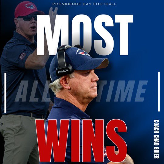Thank you to the incredible Coaches, amazing Players and great support from the entire PD community that allowed this to happen. I have been blessed by this football path He has led me down and by all of those whom He has made a part of it. 
#PDFootballFamily
#HardWorkWorks