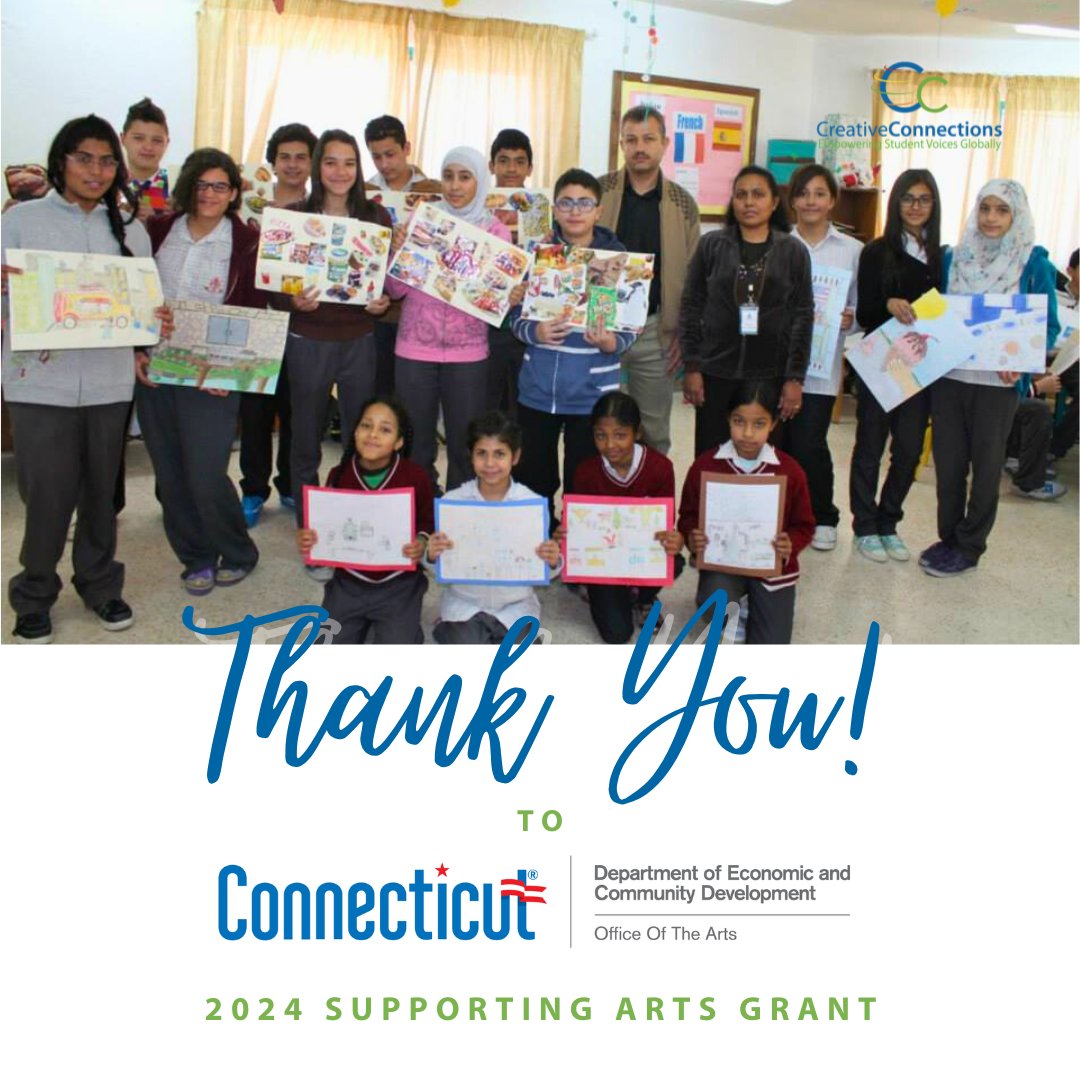creativecn's tweet image. 🌟 We are so thankful to have received a Supporting Arts Grant from @ctofficeofthearts. Thank you for believing in our vision &amp;amp; supporting our programs and students around the world! 🎨🙏🏼

➡️ View our programs by clicking the link in our bio.

#virtualexchange #worldclasslearning