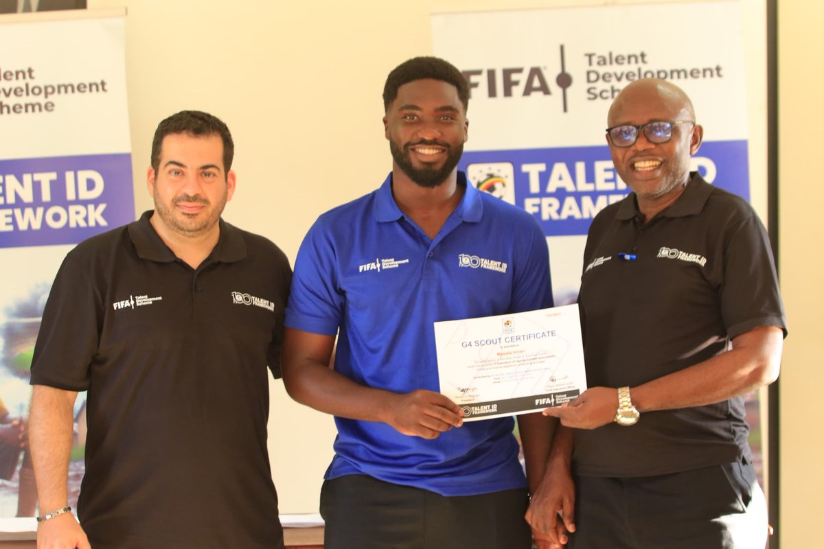 IMpaata's tweet photo. Officially a football scout!

As part of the FUFA Technical Master Plan, the 1st FUFA Talent Identification Scouting course was launched and completed 🙏🏾

Looking forward to contributing towards developing and improving the quality of Ugandan football. https://t.co/VbbjmWMZDk