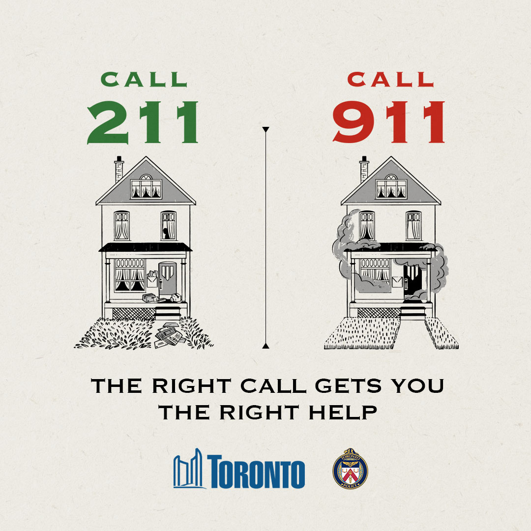 Organizational News - Toronto Police Service and City of Toronto launch campaign to help residents 'Make the Right Call' to get the right help 

tps.to/61247