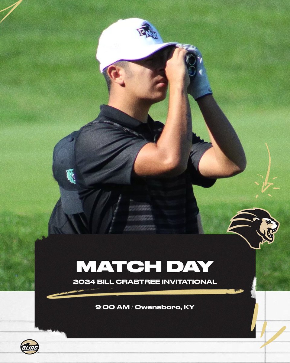 🚨MATCH DAY🚨
➡️:  <a href="/PNW_MWgolf/">PurdueNorthwest Golf</a> 
🆚: 2024 Bill Crabtree Invitational
📍: Owensboro, KY
🏟️: The Pearl Club
📊: bit.ly/3Uq1yFG