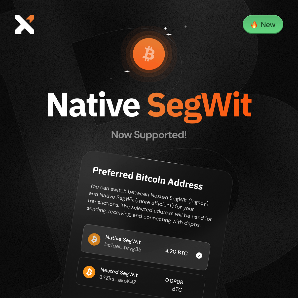 📢 Exciting update! You can now switch your Bitcoin address from Nested  Segwit (3-address) to Native Segwit (bc1q-address) for lower transaction  fees 💸 Find out how: